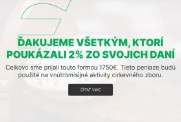 Ďakujeme za 2% z vasich dani